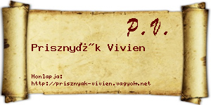 Prisznyák Vivien névjegykártya