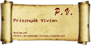 Prisznyák Vivien névjegykártya